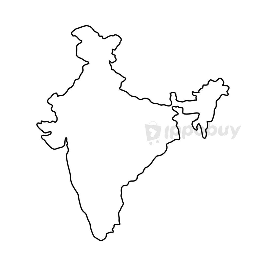 India Map Outline - 1pc